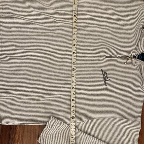 Vintage River’s Edge 1/4 Zip Striped Sweater Made In Canada Embroidered Logo - Picture 6 of 7